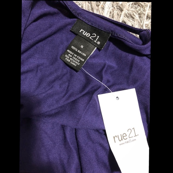 NWT Rue21 Open Back Purple Tank Top - Picture 2 of 3